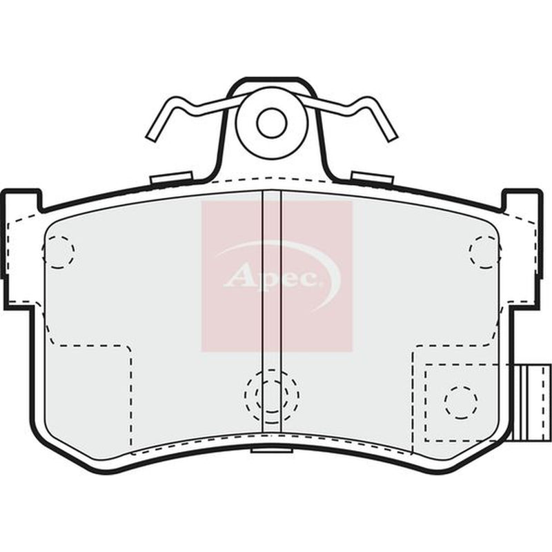 Apec Rear Brake Pad Set fits MG Mgf 1995-2002 1.6 1.8