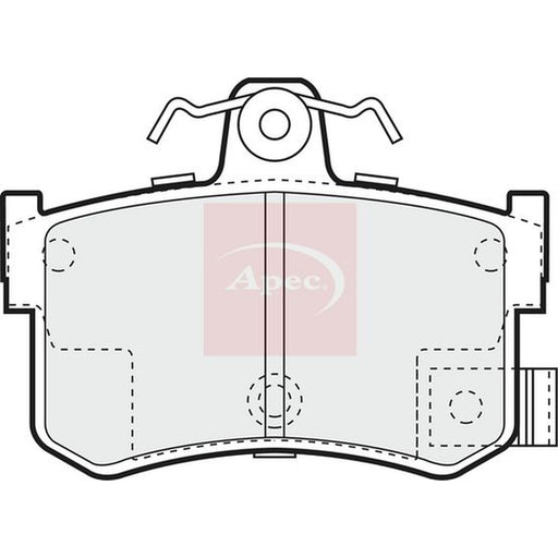 Apec Rear Brake Pad Set fits MG Mgf 1995-2002 1.6 1.8