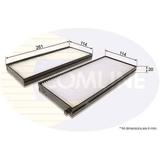 Comline Cabin Air Filter (Pollen Filter) fits Kia Carens I 2000-2007 1.6 1.8 2.0