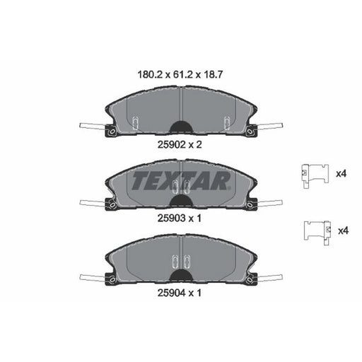 Textar Front Brake Pad Set 2590201
