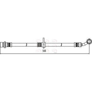 Apec Brake Hydraulic Hose Line Front Left fits Honda Civic VII 2003-2005 1.3