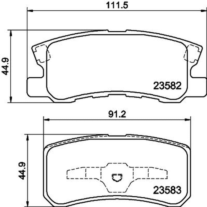 DON Rear Brake Solid Discs & Pads fits Mitsubishi Lancer VIII 2007-2008 2.0