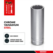 Teng Tools 3/8" Deep Socket 12 pt Metric 17mm Teng Tools - Dynamic Drive