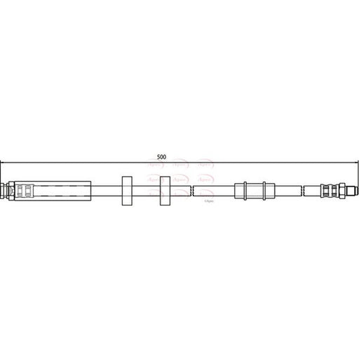 Apec Brake Hydraulic Hose Line Front fits Citroën Relay I 1994-2002 1.9 2.5 2.8