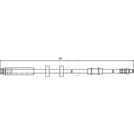 Apec Brake Hydraulic Hose Line Lower HOS3718