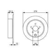 Bosch Front & Rear Brake Discs & Pads fits Subaru Impreza 2012-2016 1.6 2.0