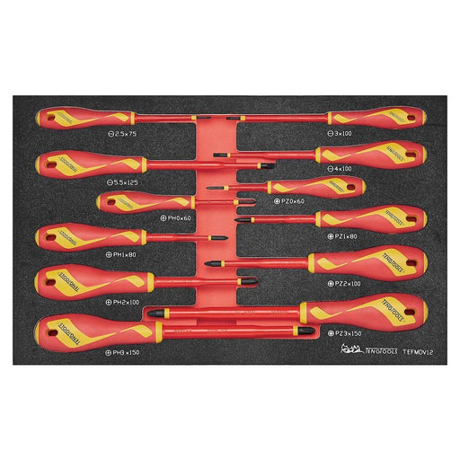 Teng Tools Insulated Screwdriver Set FOAM3 12 Pieces Teng Tools - Dynamic Drive