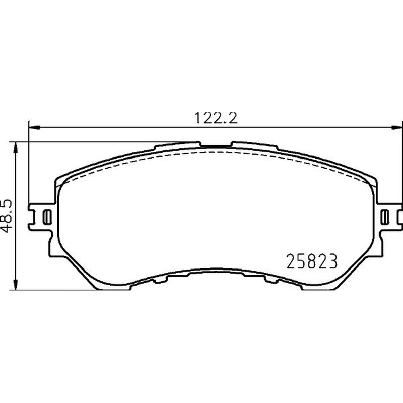 Mintex Front Brake Pad Set fits Toyota Yaris 2016 on 1.3