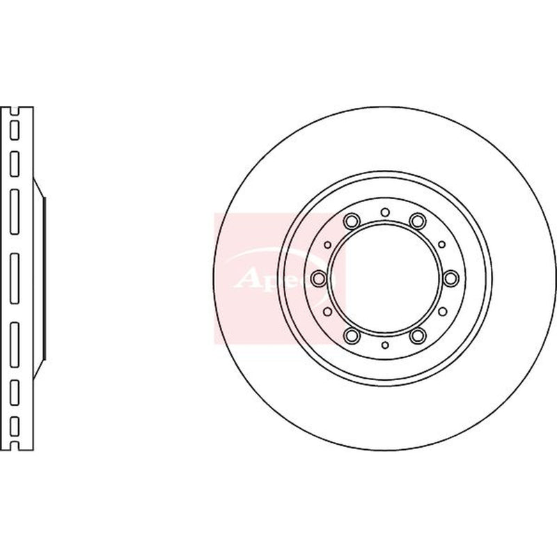 Apec 2 x Vented Brake Discs fits Great Wall Steed 2012-2013 2.0 2.2