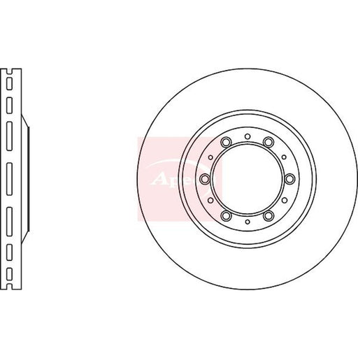 Apec 2 x Vented Brake Discs fits Great Wall Steed 2012-2013 2.0 2.2