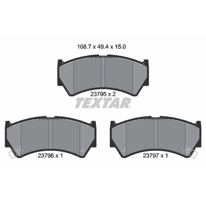 Textar Front Brake Pad Set 2379501