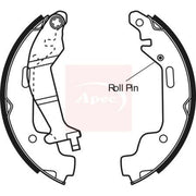 Apec Brake Shoe Set Axle Kit fits Opel Agila A 2000-2007 1.0 1.2 1.3