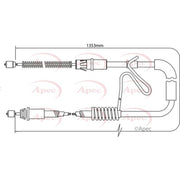 Apec Handbrake Cable Left Rear fits Renault Scénic II 2003-2009