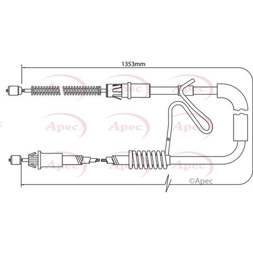 Apec Handbrake Cable Left Rear fits Renault Scénic II 2003-2009