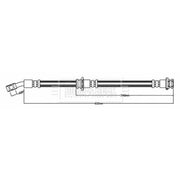 Borg & Beck Brake Hydraulic Hose Line Front Left BBH8807