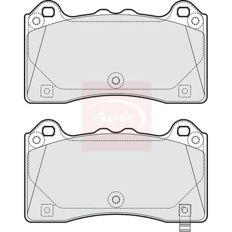 Apec Front Brake Pad Set fits Ford Focus III 2015-2018 2.3