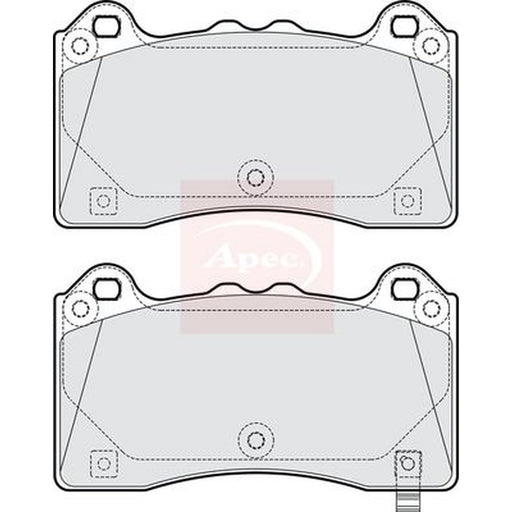 Apec Front Brake Pad Set fits Ford Focus III 2015-2018 2.3