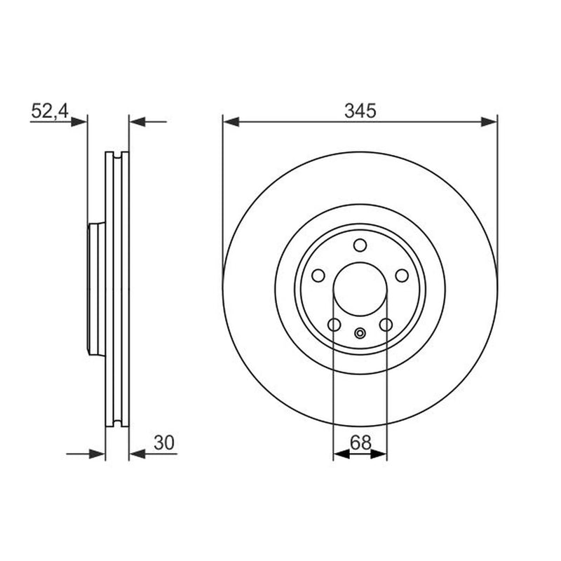 Bosch Front Brake Vented Discs & Pads fits Porsche Macan 2014-2018 2.0 3.0
