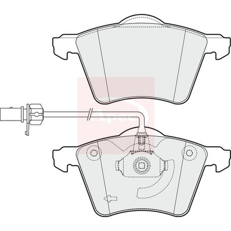 Apec Front Brake Pad Set fits Ford Galaxy 2002-2006 2.3