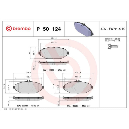 Brembo Front Steel Brake Disc Hub & Rear Steel Brake fits Mercedes-Benz C-Class
