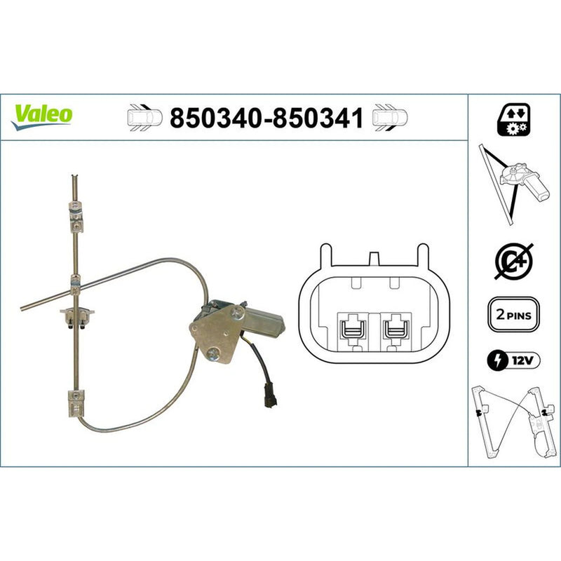 Valeo Electric Window Regulator Lifter Left Front 850340
