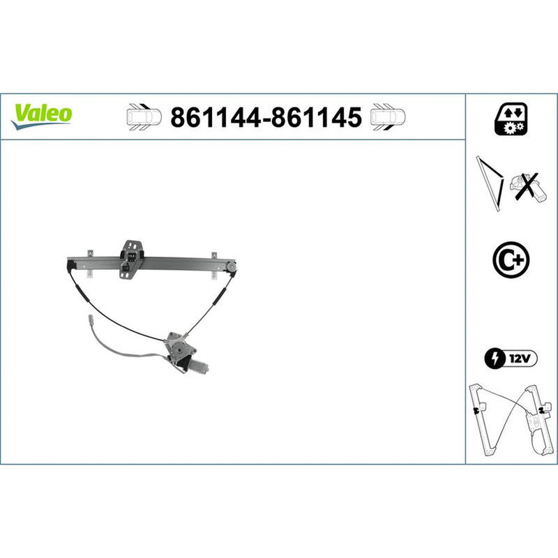 Valeo Electric Window Regulator Lifter Left Front 861144