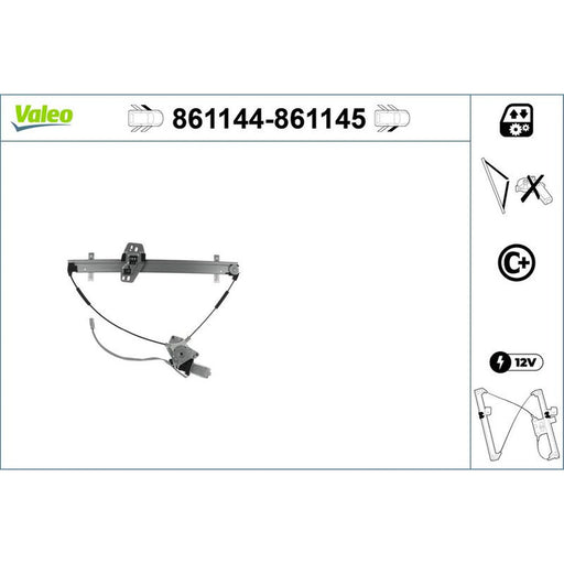 Valeo Electric Window Regulator Lifter Left Front 861144