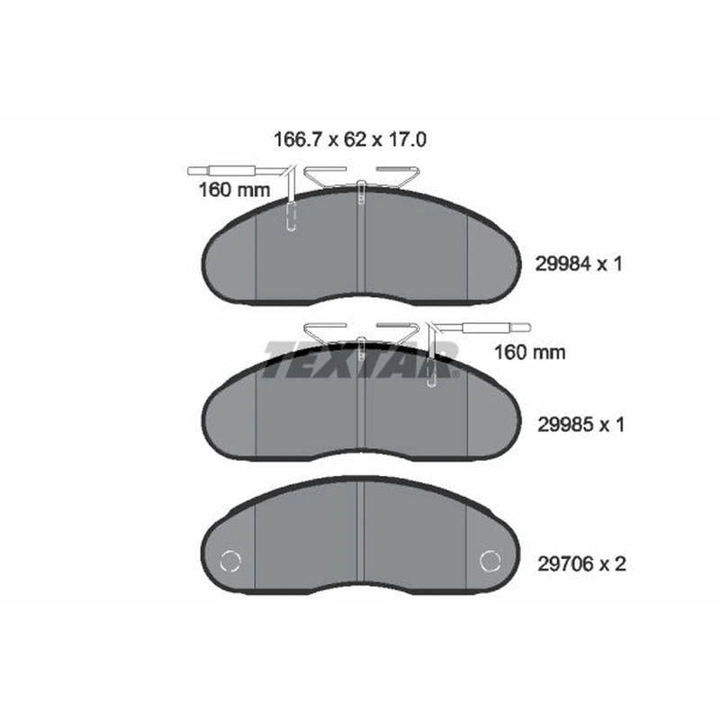 Textar Front Brake Pad Set 2998401