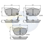 Comline Front & Rear Brake Discs & Pads fits Hyundai Lantra 1990-1995 1.5