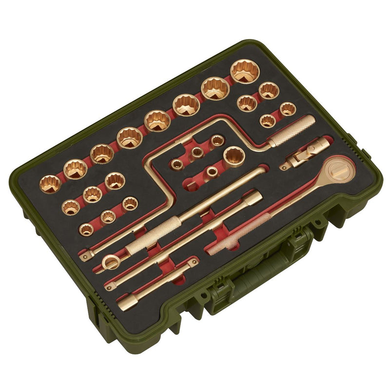Sealey Premier Premier Non-Sparking Socket Set 1/2"Sq Drive 31pc NS039 Sealey Premier - Dynamic Drive