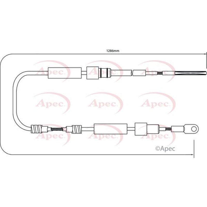Apec Handbrake Cable Left Rear fits BMW Z3 1998-2003