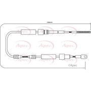 Apec Handbrake Cable Right Rear CAB1029