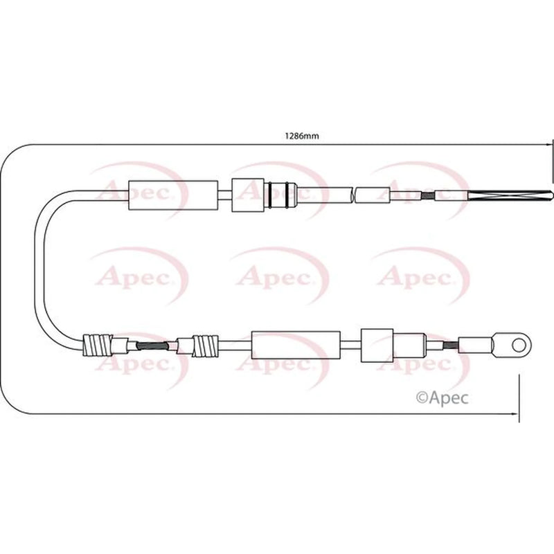 Apec Handbrake Cable Right Rear CAB1029