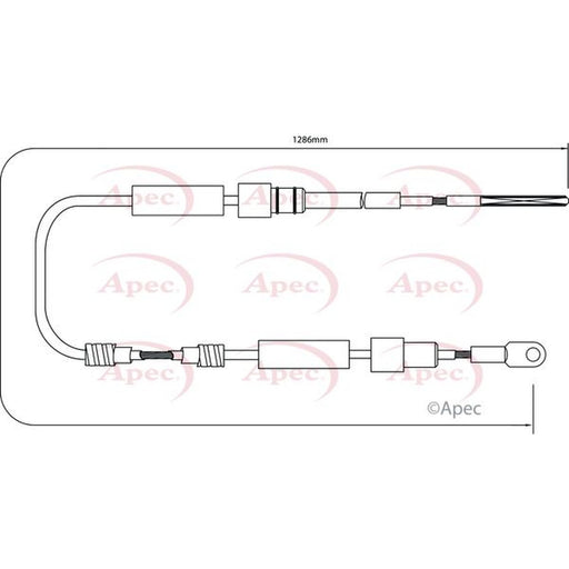 Apec Handbrake Cable Left Rear fits BMW Z3 1998-2003