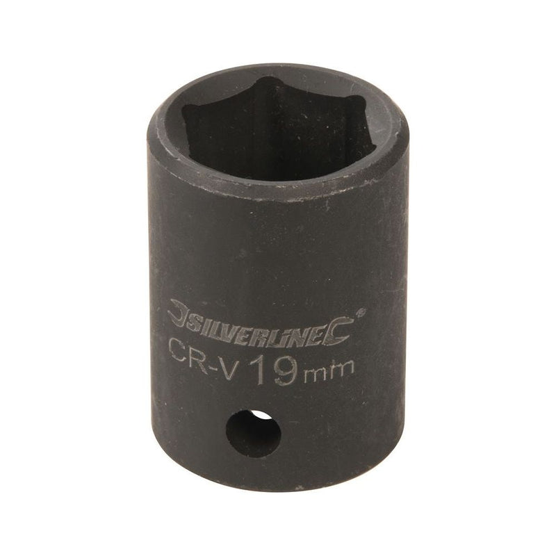 Silverline Impact Socket 1/2" Drive 6pt Metric 19mm Silverline - Dynamic Drive