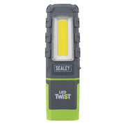 Sealey LED Twist Rechargeable Inspection Light 5W COB & 1W SMD LED601G Sealey - Dynamic Drive