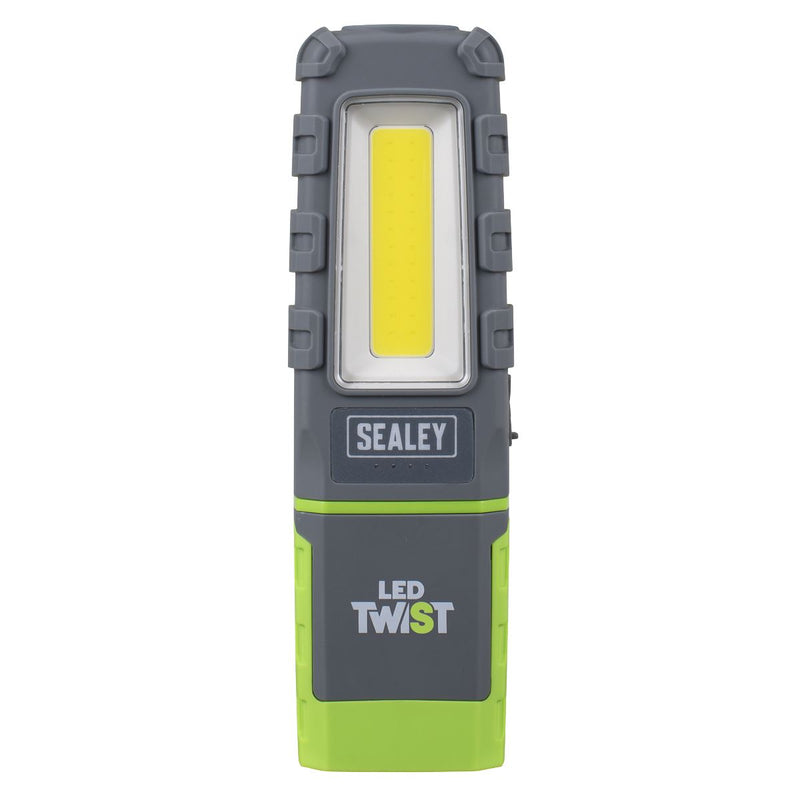 Sealey LED Twist Rechargeable Inspection Light 5W COB & 1W SMD LED601G Sealey - Dynamic Drive