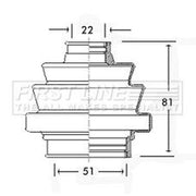 First Line Drive Shaft Bellow Kit Front Left fits Alfa Romeo 33 1983-1994