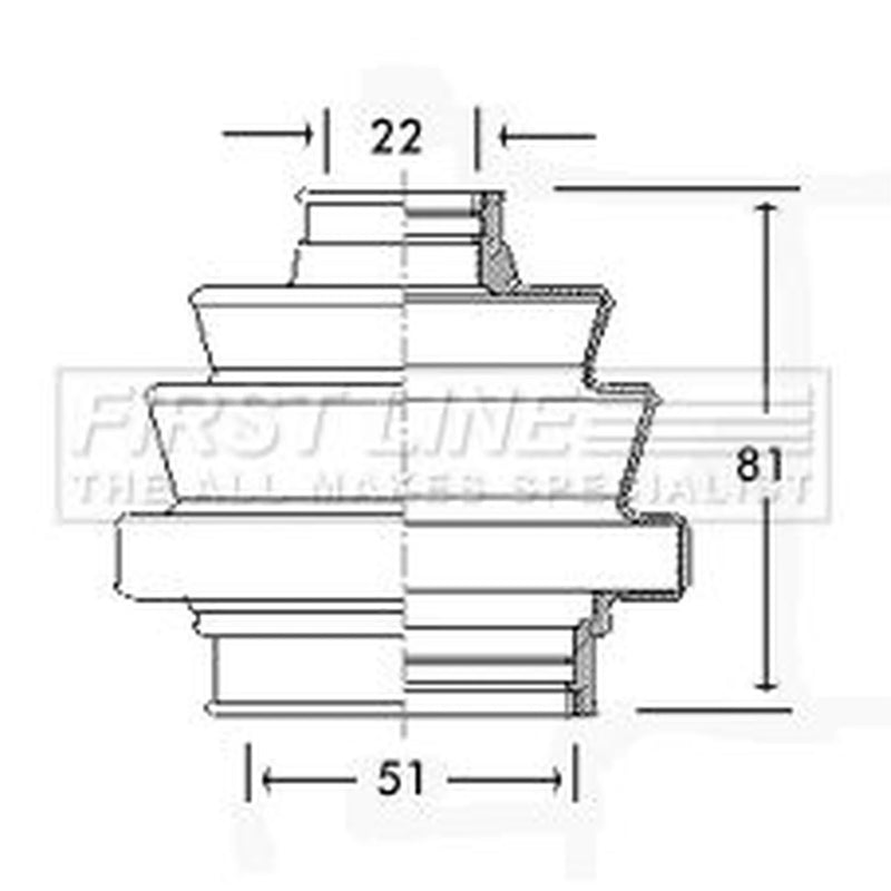First Line Drive Shaft Bellow Kit Front Left fits Alfa Romeo 33 1983-1994