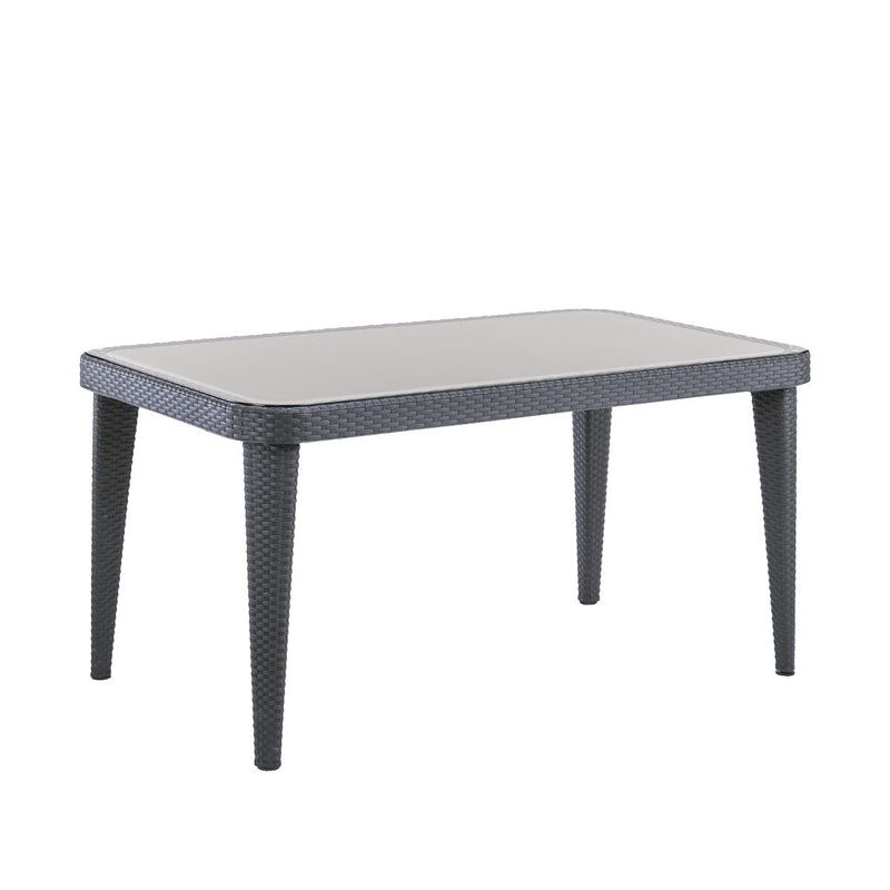 Dellonda Dining Tables with Tempered Glass Top 150 x 90 x 76cm - Anthracite Dellonda - Dynamic Drive
