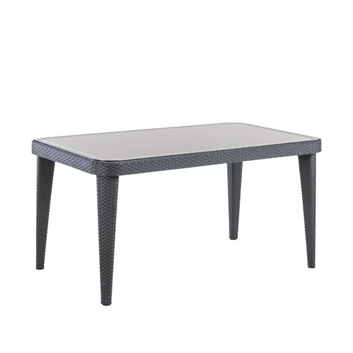 Dellonda Dining Tables with Tempered Glass Top 150 x 90 x 76cm - Anthracite Dellonda - Dynamic Drive
