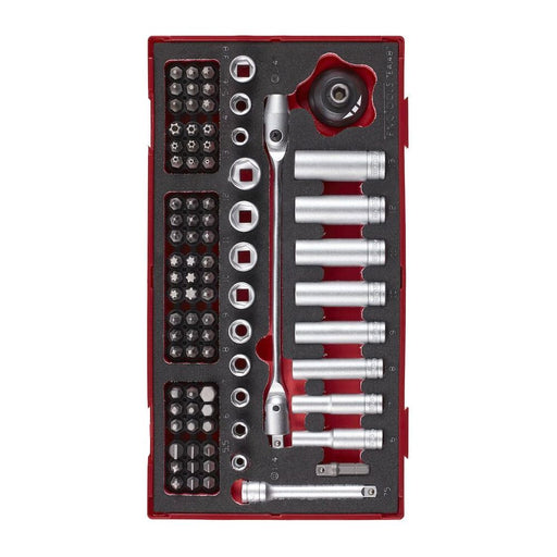 Teng Tools 1/4" Socket & Bits Set FOAM1 87 Pieces Teng Tools - Dynamic Drive