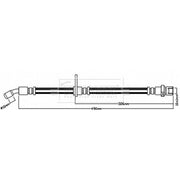 Borg & Beck Brake Hydraulic Hose Line Front BBH8249