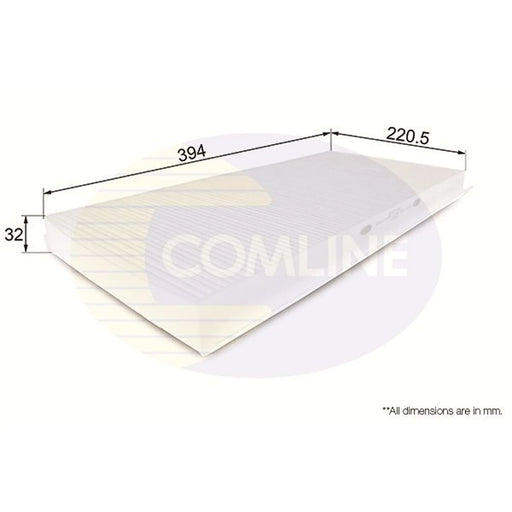 Comline Cabin Air Filter (Pollen Filter) fits Mercedes-Benz A-Class 2004-2012