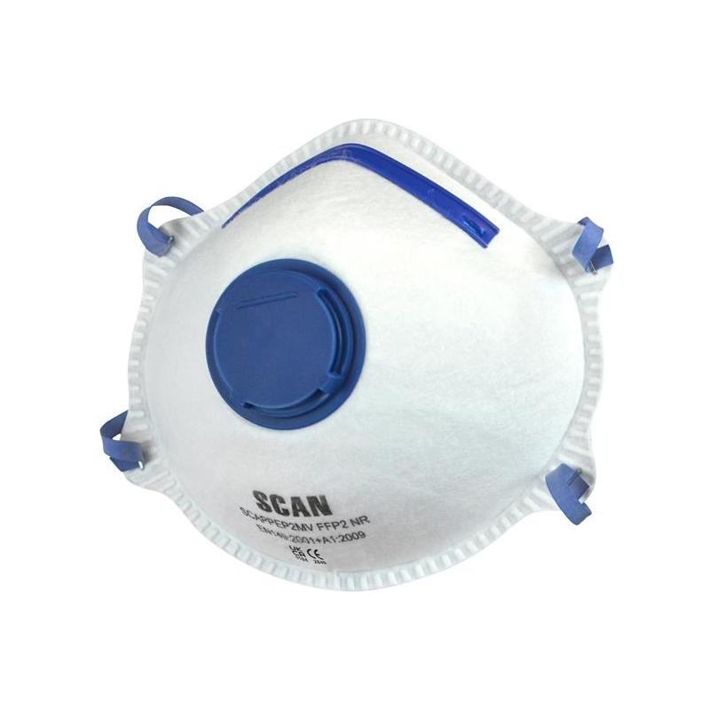 Scan Moulded Disposable Mask Valved FFP2 Protection (Pack 10) Scan - Town Tools