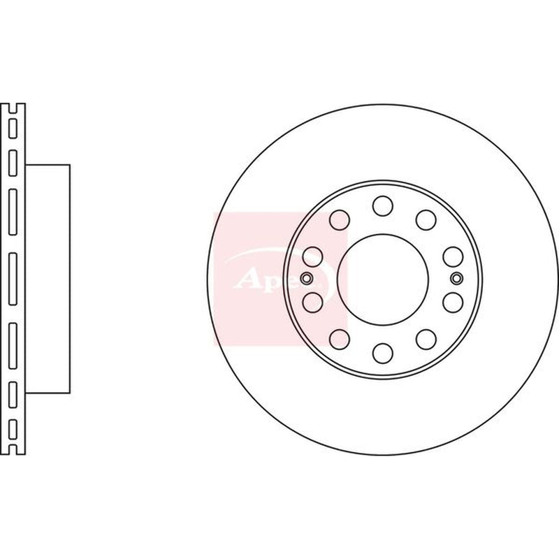Apec 2 x Vented Brake Discs fits Renault Trucks Mascott 1999-2004 110.55