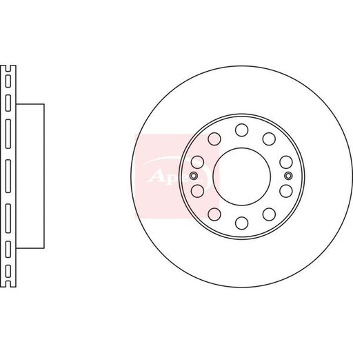 Apec 2 x Vented Brake Discs fits Renault Trucks Mascott 1999-2004 110.55