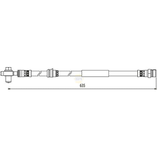 NAPA Brake Hydraulic Hose Line Front NBH1286
