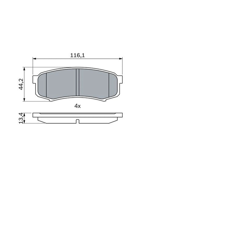 Bosch Front & Rear Pads fits Toyota Land Cruiser 80 1990-1997 4.0 4.2 4.5