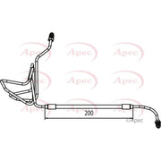 Apec Brake Hydraulic Hose Line Rear Left fits Renault Grand Scénic II 2004-2009
